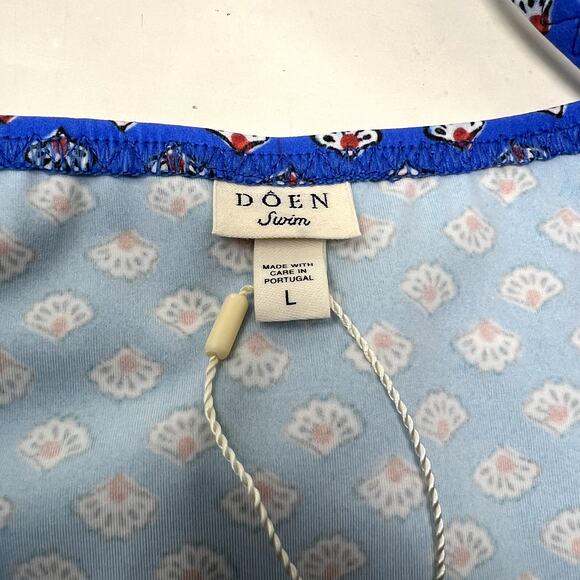 Doen Marbella Maillot Bord De Mer blue swimsuit one piece Size L CL - Picture 4 of 6